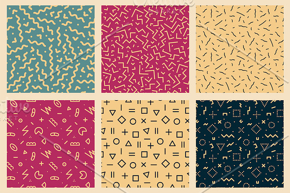 Trendy seamless abstract patterns in Patterns - product preview 6
