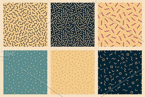 Trendy seamless abstract patterns in Patterns - product preview 7