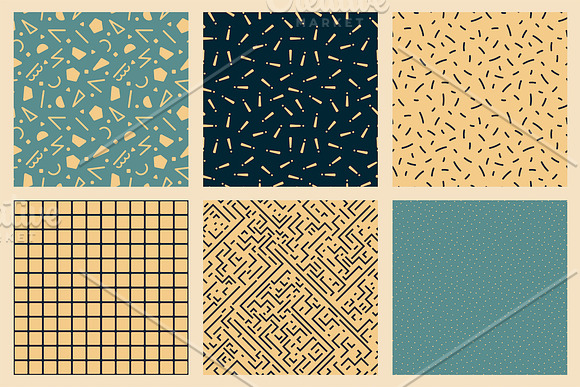 Trendy seamless abstract patterns in Patterns - product preview 9