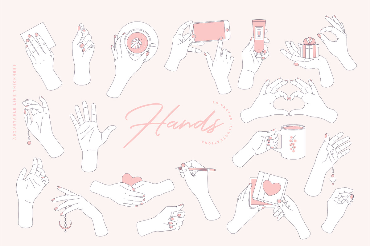 Hands collection in Illustrations - product preview 8