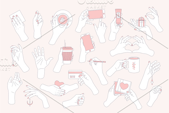 Hands collection in Illustrations - product preview 1