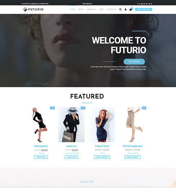 Futurio - FREE MultiPurpose WP theme in WordPress Commerce Themes - product preview 2