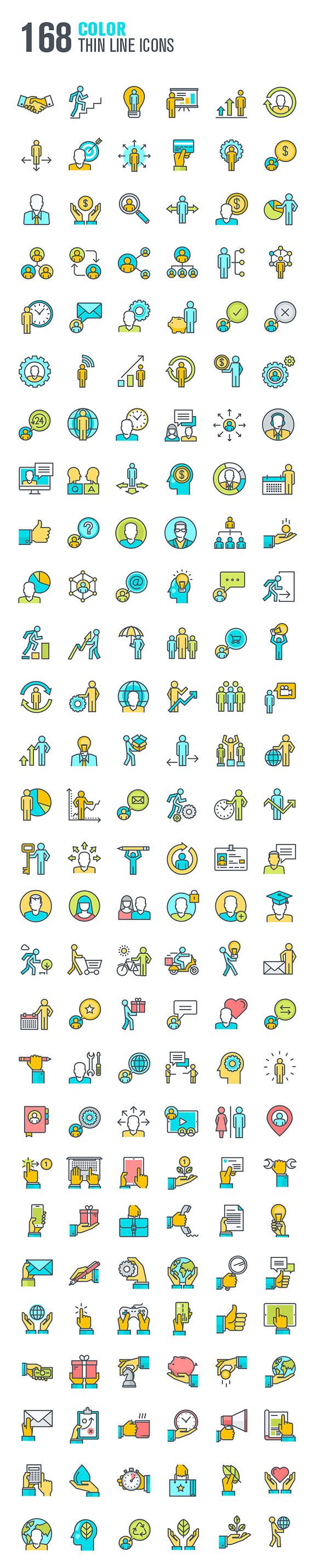 Thin Line People Icons Bundle in People Icons - product preview 1