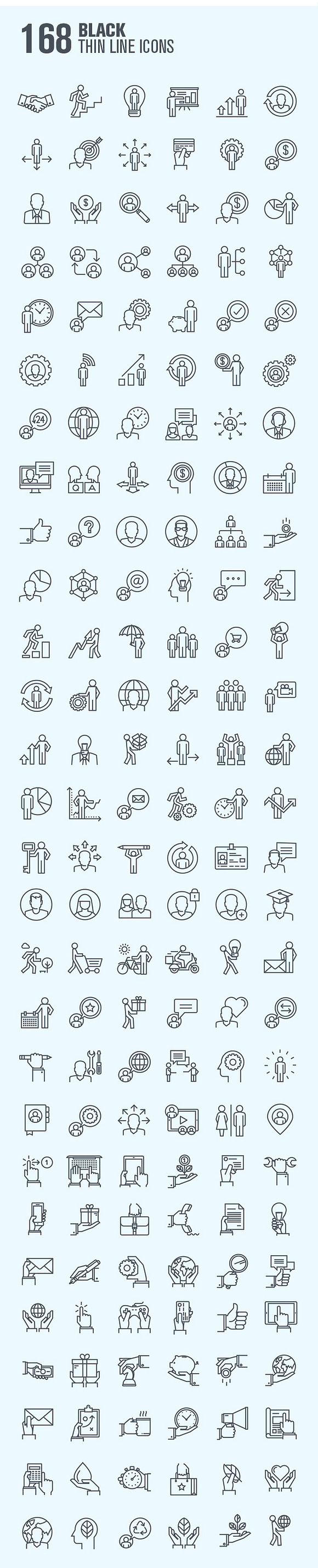 Thin Line People Icons Bundle in People Icons - product preview 2