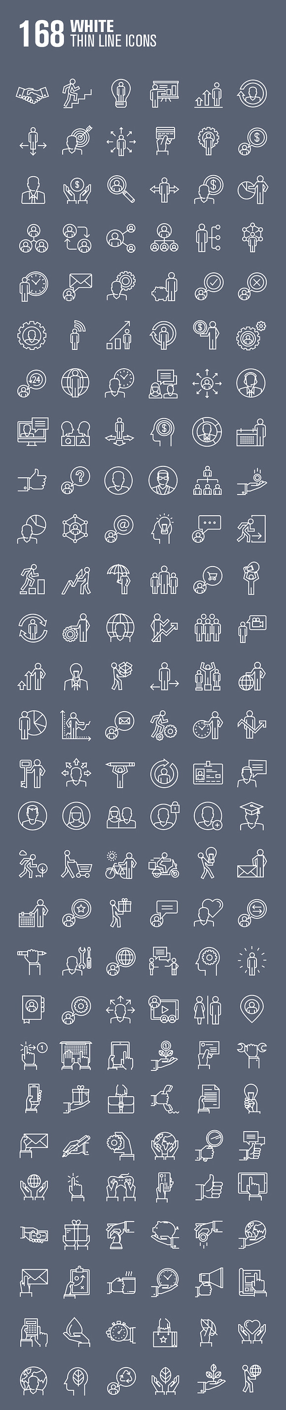 Thin Line People Icons Bundle in People Icons - product preview 3