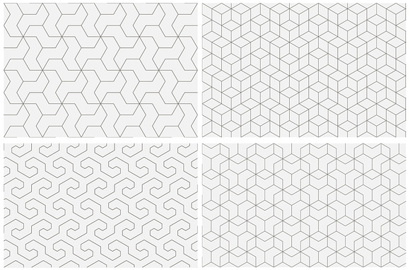 Geometric ornament seamless patterns in Patterns - product preview 6