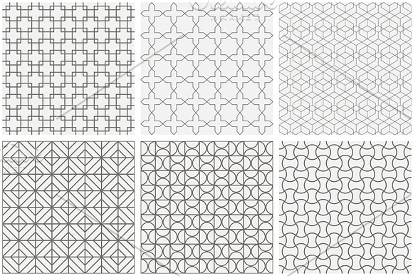 Geometric ornament seamless patterns in Patterns - product preview 8