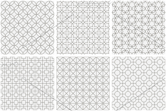 Geometric ornament seamless patterns in Patterns - product preview 9