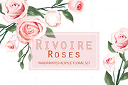 Rivoire Roses- Acrylic Clip Art