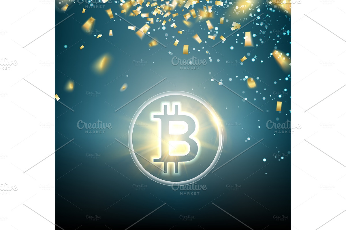 Bright bitcoin symbol. in Illustrations - product preview 8