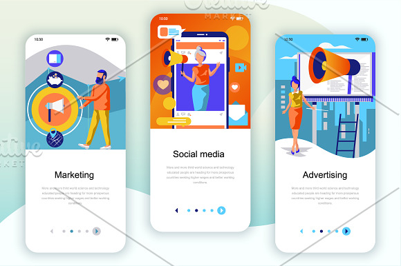 Onboarding Screens Mobile App in Instagram Templates - product preview 1