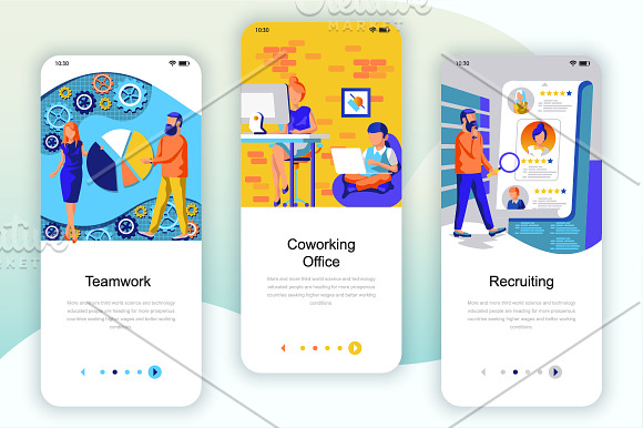 Onboarding Screens Mobile App in Instagram Templates - product preview 3