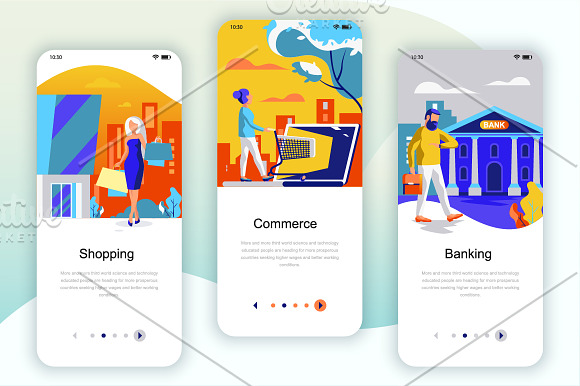 Onboarding Screens Mobile App in Instagram Templates - product preview 11