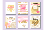 Happy  Valentine's Day. Set cards