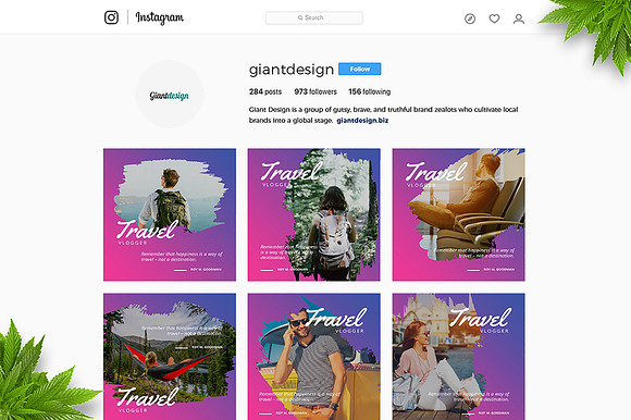 Travel Brush Instagram Post in Instagram Templates - product preview 2