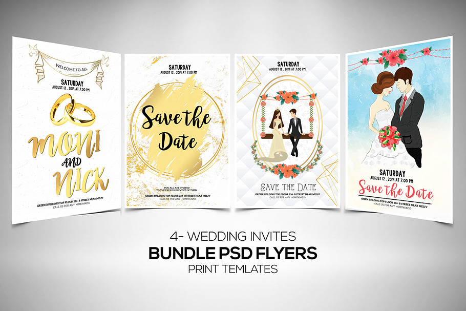 Wedding Invites Flyers Bundle in Flyer Templates - product preview 8