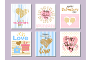 Happy  Valentine's Day. Set cards