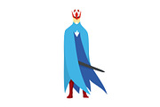 Superhero king actions icon in