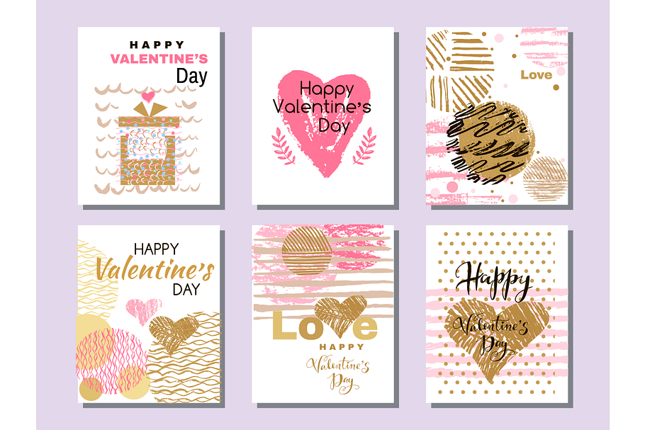Happy Valentine's Day. Set cards