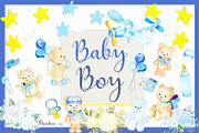 Baby Boy Watercolor Clipart 