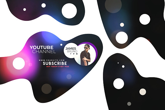 Creative Modern YouTube Banners in YouTube Templates - product preview 1