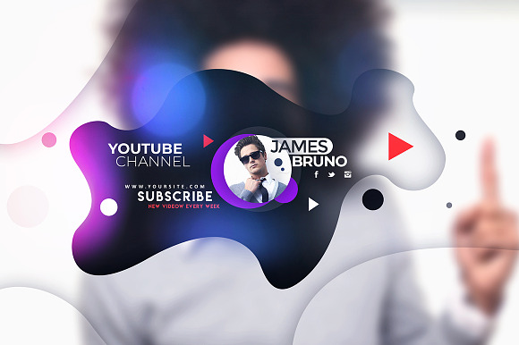 Creative Modern YouTube Banners in YouTube Templates - product preview 2