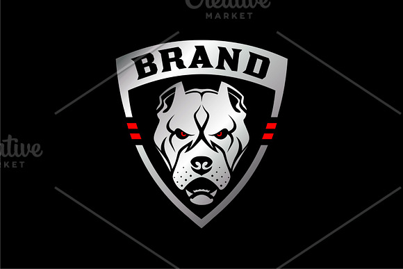 Golden Pitbull in Logo Templates - product preview 3