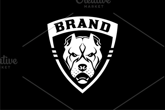 Golden Pitbull in Logo Templates - product preview 4