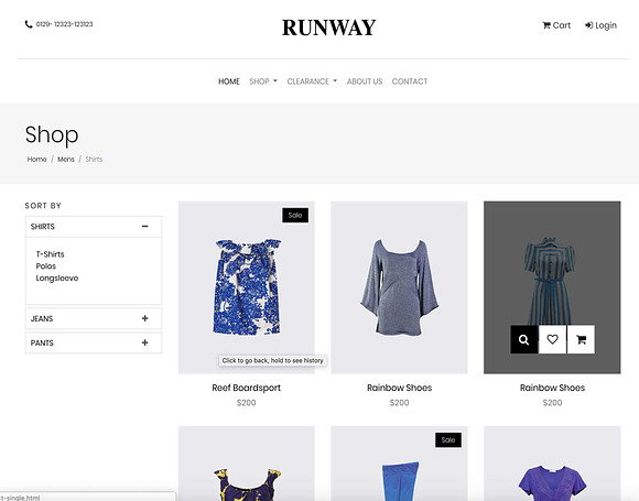 Runway – eCommerce Bootstrap 4 Templ in HTML/CSS Themes - product preview 3