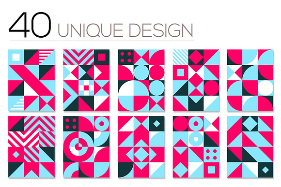 40 Geometric Cover for Print Design in Brochure Templates - product preview 1