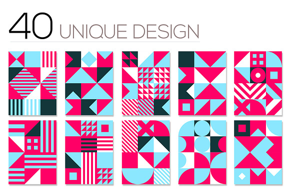 40 Geometric Cover for Print Design in Brochure Templates - product preview 2