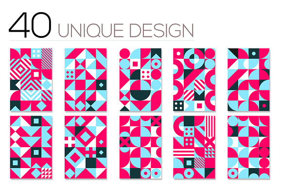 40 Geometric Cover for Print Design in Brochure Templates - product preview 3