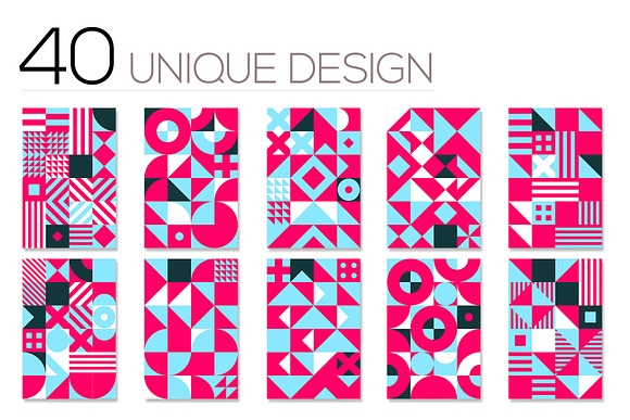 40 Geometric Cover for Print Design in Brochure Templates - product preview 4