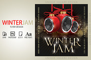 5x5 Square Winter Jam Flyer
