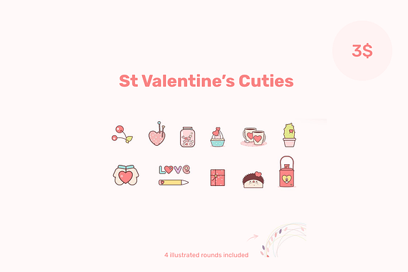 St Valentines cuties in Illustrations - product preview 1