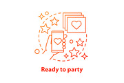 Ready to party concept icon