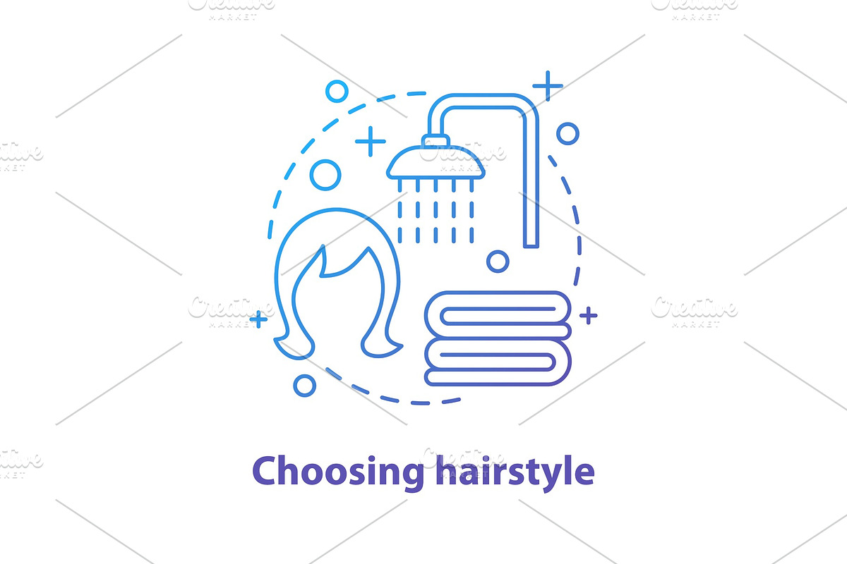 Choosing hairstyle concept icon in Icons - product preview 8