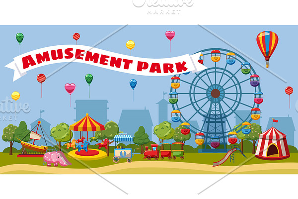 Amusement park landscape concept