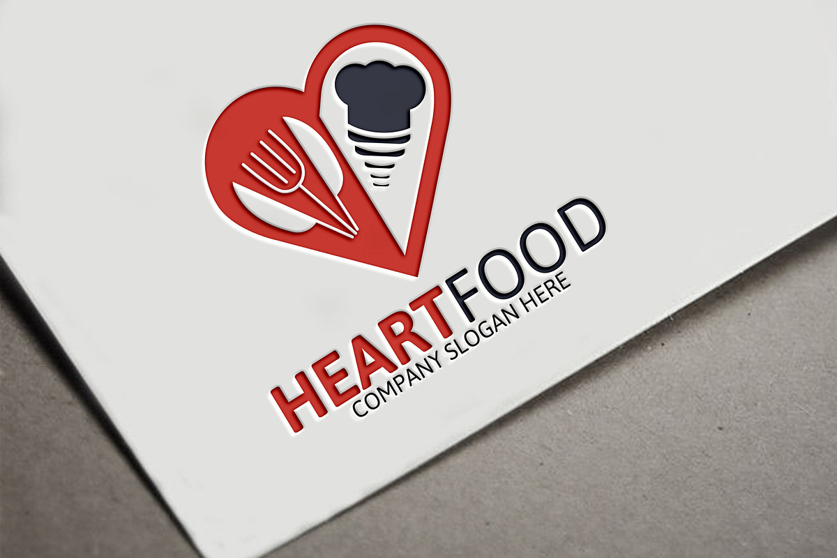 Heart Food Logo in Logo Templates - product preview 8