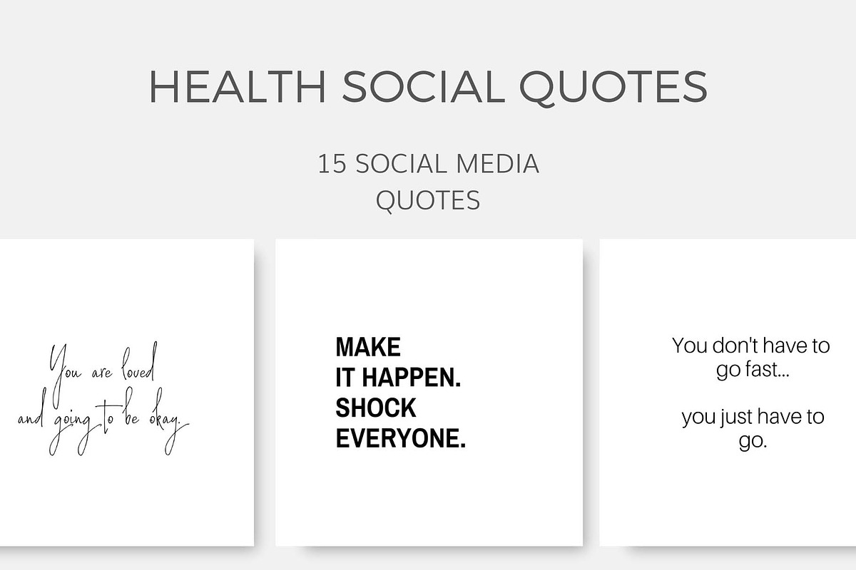 Health Social Quotes (15 PNG's) in Instagram Templates - product preview 8