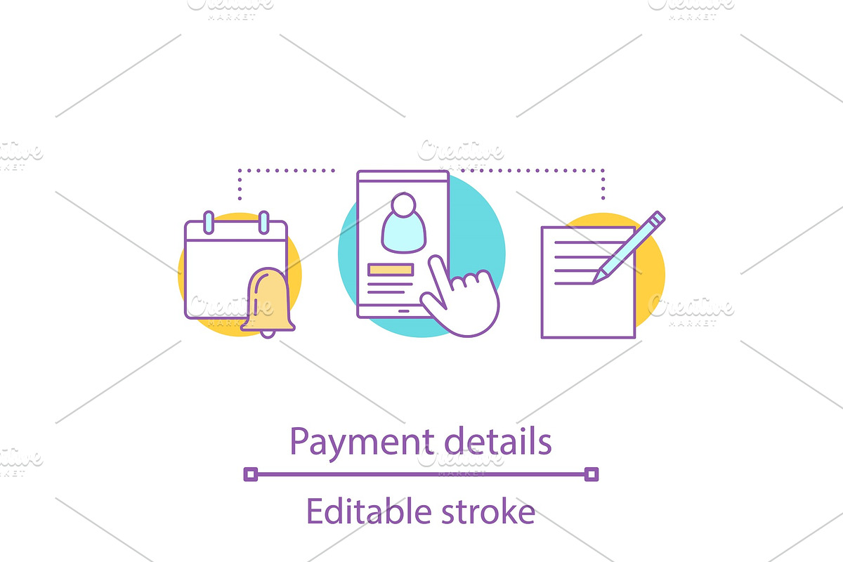 Payment details concept icon in Icons - product preview 8