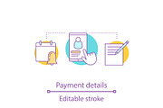 Payment details concept icon