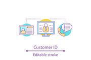 Customer ID concept icon