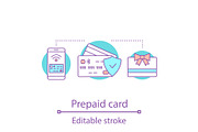 Prepaid card concept icon