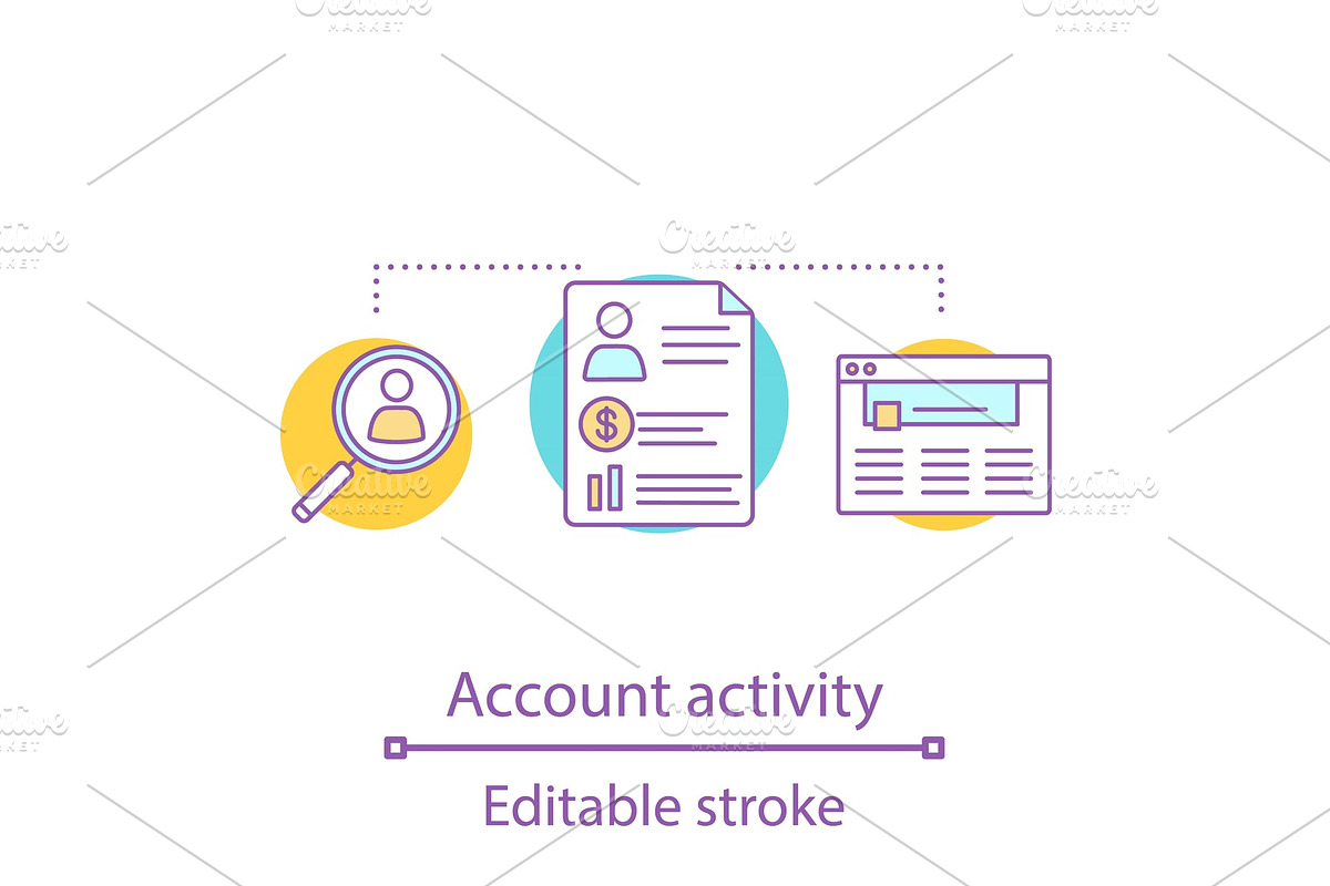 Account activity concept icon in Icons - product preview 8