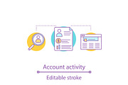 Account activity concept icon