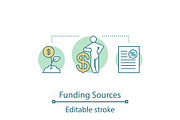 Funding sources concept icon