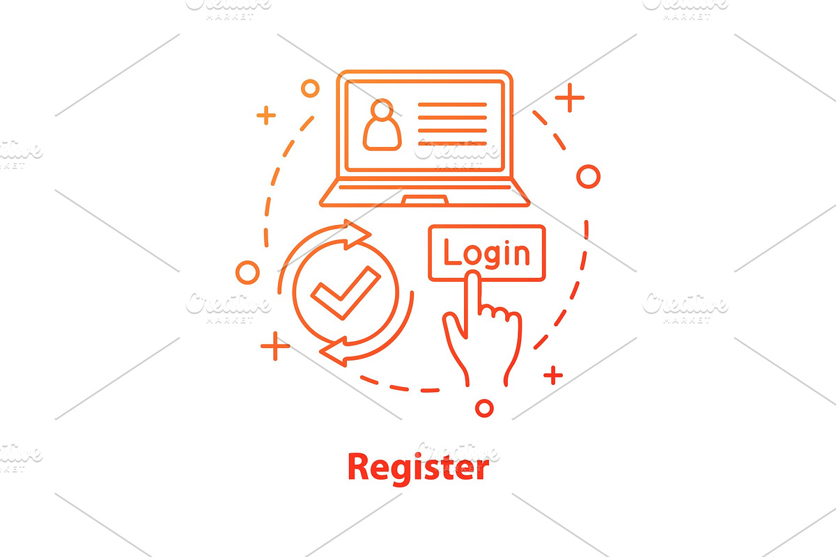 Registration concept icon in Icons - product preview 8