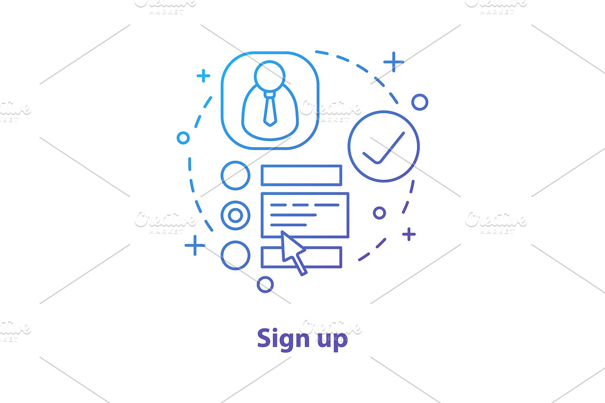 Sign up concept icon in Icons - product preview 8