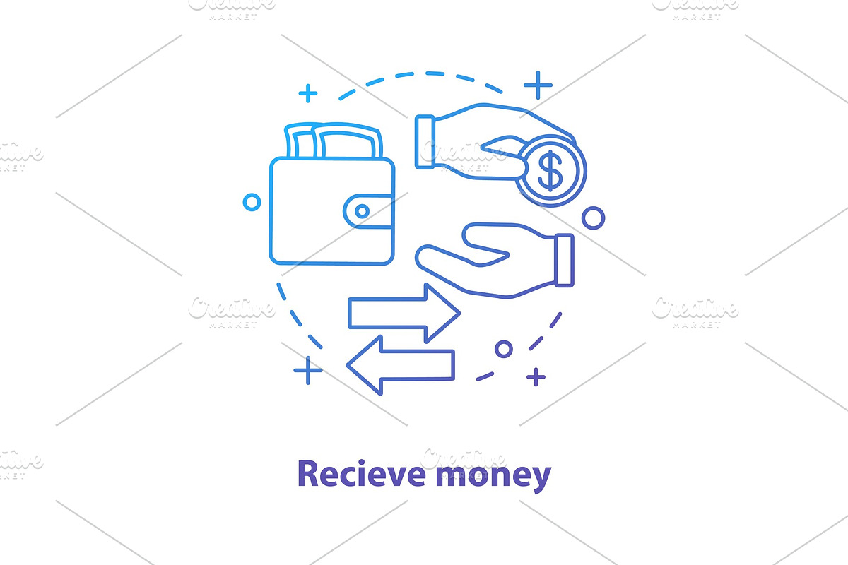 Receive money concept icon in Icons - product preview 8